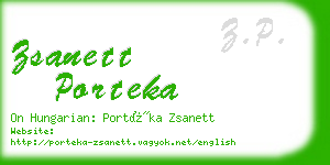 zsanett porteka business card